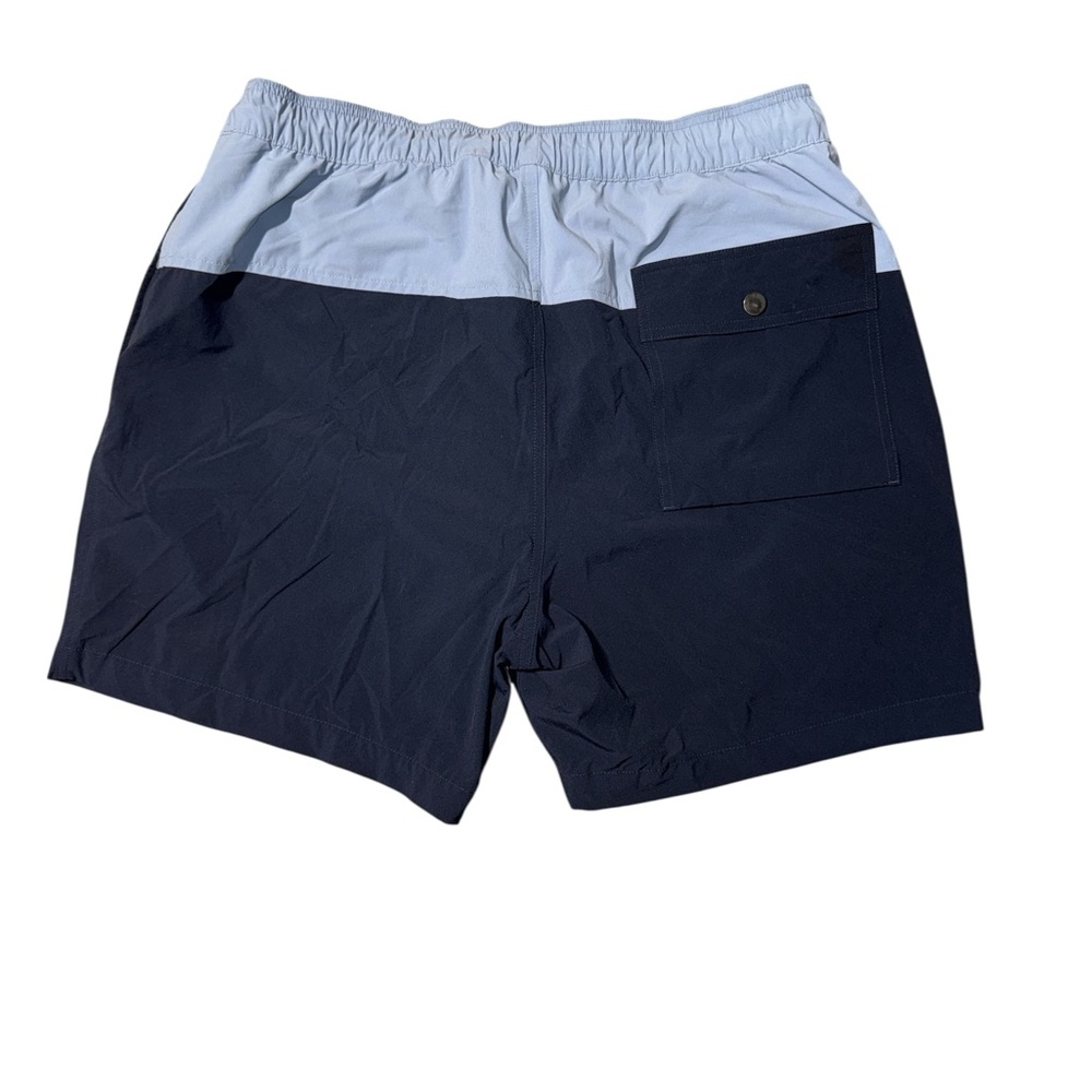 Theory Light Blue and Navy Swim Trunks - Picture 2 of 4